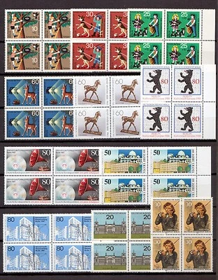 13US0004) WEST GERMAN BERLIN - 35 DIFFERENT STAMPS IN BLOCK OF 4 MNH, 140 STAMPS - Image 1 of 3