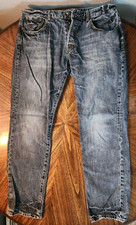 Ed Hardy Denim - Christian Audigier Button Fly Jeans 34x32 Blue Mens distressed
