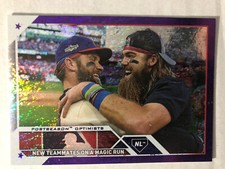 Bryce Harper/Brandon Marsh 2023 Topps “Purple Foil”Card # 475/799