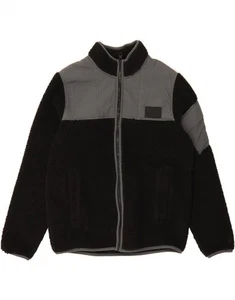 CALVIN KLEIN JEANS Mens Fleece Jacket UK 38 Medium Black Colourblock DA02 - Picture 1 of 3