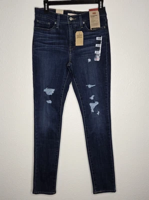 Levi's Women's 311 Shaping Skinny Jeans Size 28X30 Distressed Blue Medium Wash - Image 1 of 4