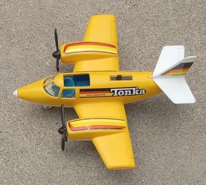 🔥AEREO TURBO PROP VINTAGE 1979 TONKA comando manuale raro giallo - Foto 1 di 13
