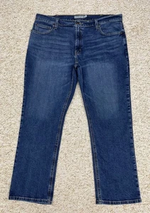 Members Mark Jeans Men's 40x30 Straight Fit Stretch Blue - Picture 1 of 19