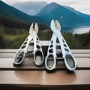 Lot(2) Malco Tools Snips M12 M14 Aluminum Shear Lightweight Aviation Straight - Picture 1 of 10