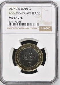 2007 Great Britain £2 Abolition Slave Trade NGC MS 67 DPL - Picture 1 of 4