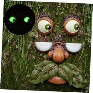 Tree Faces Decor - Outdoor Yard Art Garden Tree Face Glow in the Dark - Picture 1 of 6