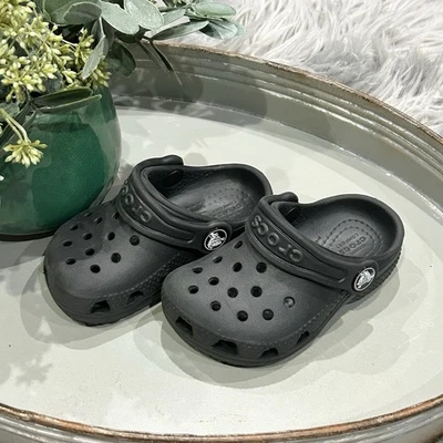 Crocs Kids’ Classic Clog Solid Black Children's Toddler Size 5 - Image 1 of 4