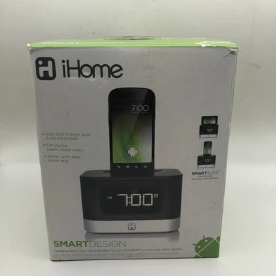 iHome iC50 FM Estéreo Despertador Radio Base para Teléfonos Android Carga USB Foto 1 de 3