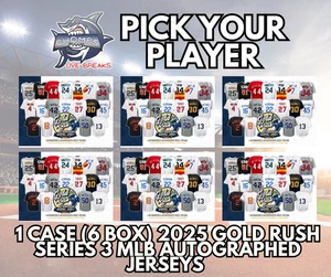 CHIPPER JONES 2025 Gold Rush Series 3 MLB Auto Jersey 1-Case PLAYER BREAK #1 - Picture 1 of 4
