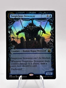 Suspicious Stowaway 288 Showcase Foil Innistrad: Midnight Hunt MID MTG LP - Bild 1 von 2