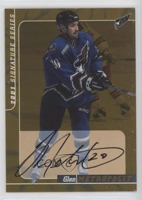 2000-01 ITG Be A Player Signature Series Auto Gold Glen Metropolit #101 Auto - Image 1 of 2