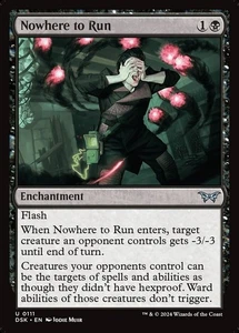 MTG 1x Nowhere to Run NM Duskmourn -3/-3 Lose Avversario Esagonale Reparto Incanto - Foto 1 di 1