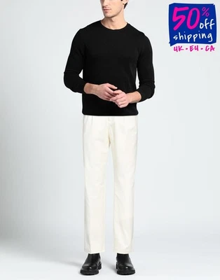 Pantalón Chino DANIELE ALESSANDRINI HOMME IT44 US34 XS Marfil Plisado PVP €155 Foto 1 de 4
