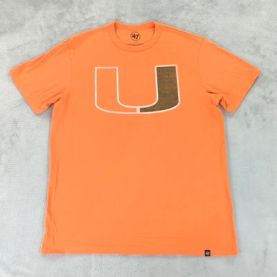 Camiseta Miami Hurricanes 47 marca laranja gráfica manga curta masculina grande - Imagem 1 de 4