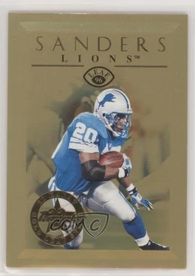 1996 Leaf 22 Karat Gold Leaf Stars /2500 Barry Sanders #7 HOF - Image 1 of 2