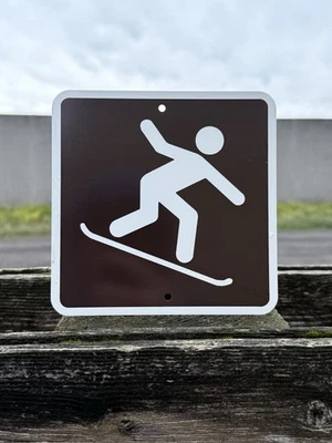 Letrero de metal para snowboard 6"x6" NUEVO recreación de nieve cabina albergue decoración de snowboard Foto 1 de 2