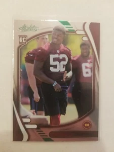 2021 Absolute Jamin Davis RC #178 Green Parallel Washington Football Team - Picture 1 of 1