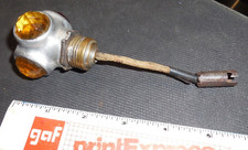 5 Vintage License Plate RED Plastic / Glass Reflector Chevy Ford Harley Bobber