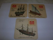 BELGIO Stella Artois NAVI (6) sei sottobicchieri Museo Nazionale Marina Anversa