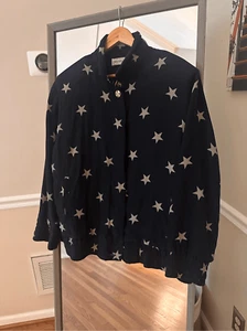 Saks Fifth Avenue Peter Nygard Stars Bomber Jacket Size 10 - Picture 1 of 5