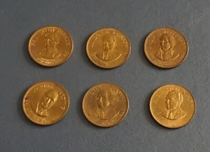 Six Presidents Of The United States of America Tokens Coins - Picture 1 of 2