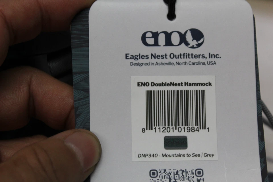 Awesome ENO - Hammock - DoubleNest Mountains to Sea/Grey - ENO-DNP340