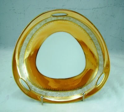 Noritake Morimura 33900 Amber Triangulaire à Poignées Bon Plat - Photo 1/4