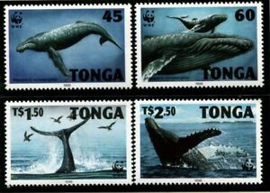 TONGA - 1996 WWF 'HUMPBACK WHALE' Set of 4 MNH [C4840]