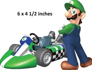 Calcomanía Luigi Kart Peel Stick Super Mario Nintendo Wii Pegatina de pared sala de jugadores EE. UU. - Imagen 1 de 1