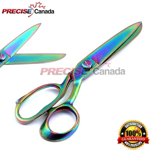 Dressing Maker Shears 8" RAINBOW Titanium/Multi Color Heavy Duty Tailor Scissors - Picture 1 of 3