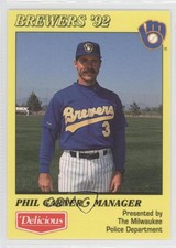 1992 Delicious Brand Cookies and Crackers Milwaukee Brewers Police Phil Garner