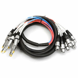 8 Channel 10' XLR Female to 1/4" TRS Audio Snake Cable