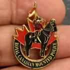 Royal Canadian Mounted Police Vintage Souvenir Enamel Metal Pin Badge #a9