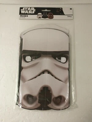 Star Wars CHEWBACCA, DARTH VADER, STROM TROOPERS COSPLAY PARTY MASKS Disney 8Pk - Image 1 of 3