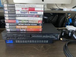 PlayStation 2 PS2 Fat Console Bundle 9 Games Tested - Picture 1 of 17