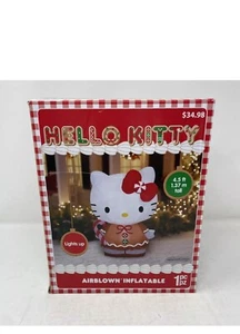 2024 Christmas Hello Kitty Airblown Light Up Yard Inflatable Sanrio 4.5 ft - Picture 1 of 3