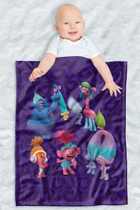 Trolls Blanket, 30"x40" Queen Poppy Soft Fleece Baby Blanket, Cozy Crib Throw - Picture 1 of 6