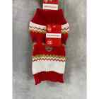 Pet Central festive dog sweater EXTRA SMALL reindeer knit turtleneck 