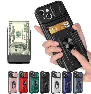 Kartenfach Outdoor Ring Handy Hülle iPhone Samsung Slide Kamera Schutz - Bild 1 von 4