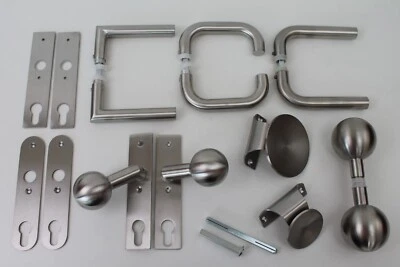 METALLWAREN-ONLINE Torbeschlag Edelstahl - Drücker Türgriff Tür Gartentor Knauf Klinke Knopf Griff