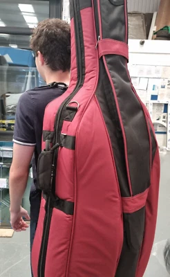 SPS'25 Cello Oxford Fabric 4/4 soft bag bi-col Red-Black students, stand out col - Image 1 of 4