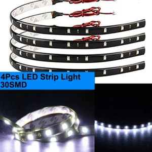 2X 60cm WHITE LED Light Strip Slim For Car Truck Boat Motor Waterproof Flexible - Picture 1 of 8