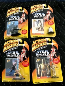 4 1994 Kenner Star Wars Action Masters Die Cast Figures MOC - Picture 1 of 1