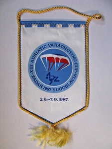 Wimpel Fallschirmsport 1987 Zadar/ Jugoslawien zum 13. Adria-Cup - Bild 1 von 3