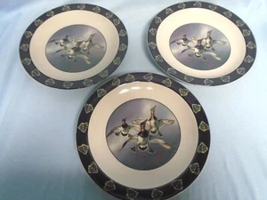 Platos de cena de pato con respaldo de lona James Meger ilimitados de 3 patos acuáticos - Imagen 1 de 13