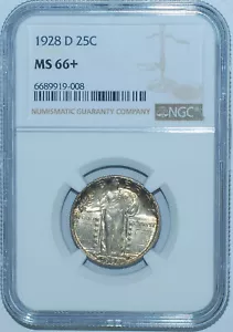 1928 D NGC MS66+ Standing Liberty Quarter - Picture 1 of 2