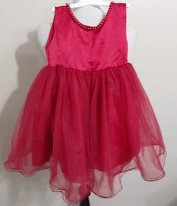 Girls Size 120 (5t) Red Christmas Dress #9y28 - Picture 1 of 3