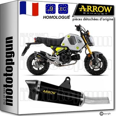 ARROW POT ECHAPPEMENT APPROUVE X-KONE NICHROM NOIR C HONDA MSX 125 GROM 2022 22 - Photo 1/4