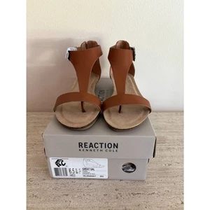NIB Reaction Kennth Cole Great Gal Sandal - Toffee - Picture 1 of 6