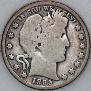 * 1895-P Barber Half Dollar 90% Silver, 100+ years Old As Shown - Picture 1 of 2